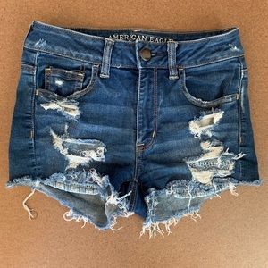 American Eagle Jean Shorts with Lace Pocket